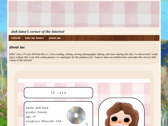 aboutme screenshot
