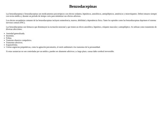 Benzodiacepinas screenshot