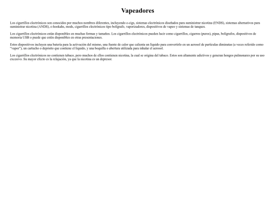 Vapeadores screenshot
