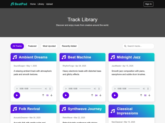 library screenshot