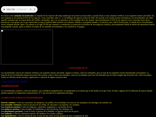 INVERTEBRADOS screenshot