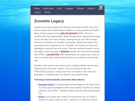 legacy screenshot