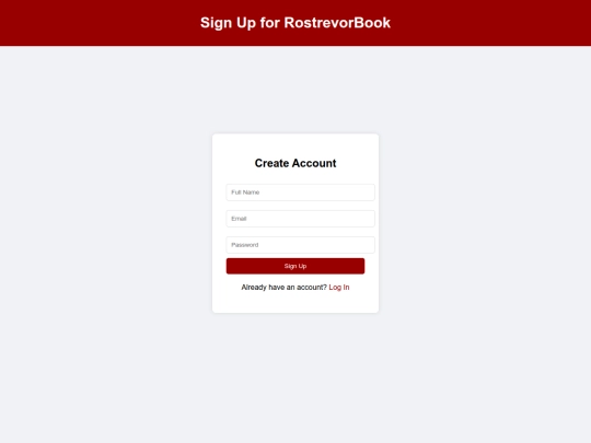 signup screenshot