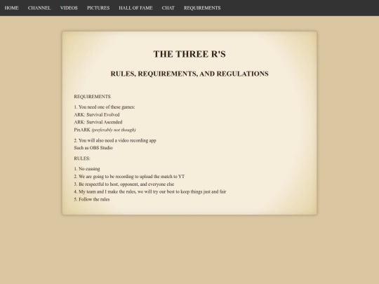 requirements screenshot