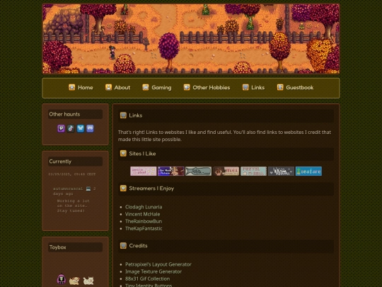 links screenshot