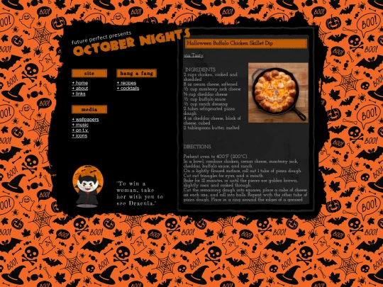 october.nights/recipes screenshot