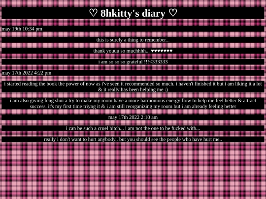 diary screenshot