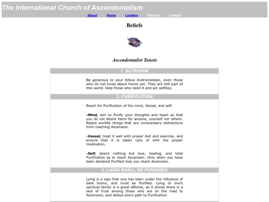 beliefs screenshot