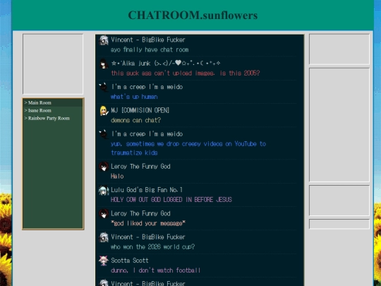 CHATROOM/CHAT screenshot
