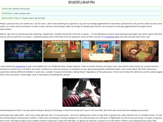 chimera/journal/entries/3 screenshot