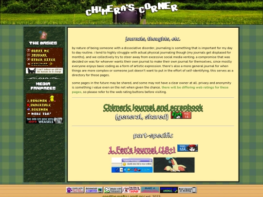 chimera/journals screenshot