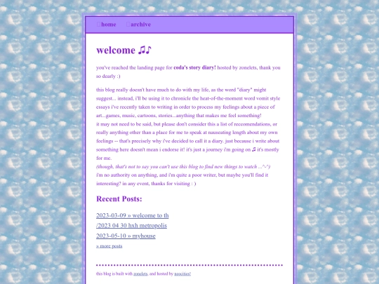 coda/diary screenshot