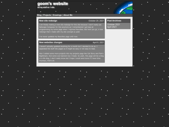 oldsite/newsite screenshot
