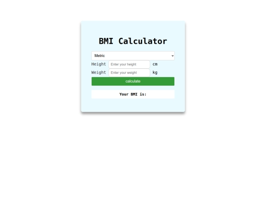 bmi-calculator screenshot