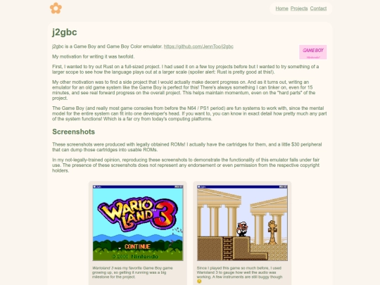 pages/j2gbc screenshot