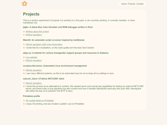 pages/projects screenshot