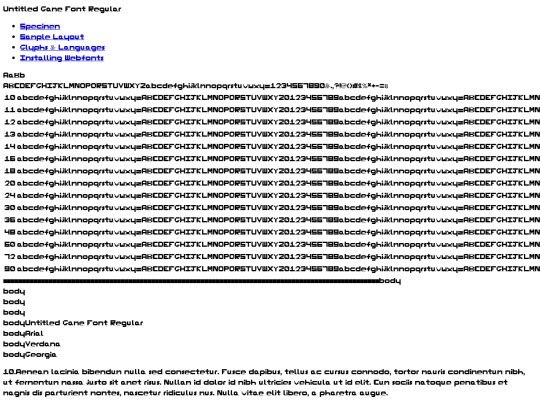 font/panic/untitled-game-font-demo screenshot