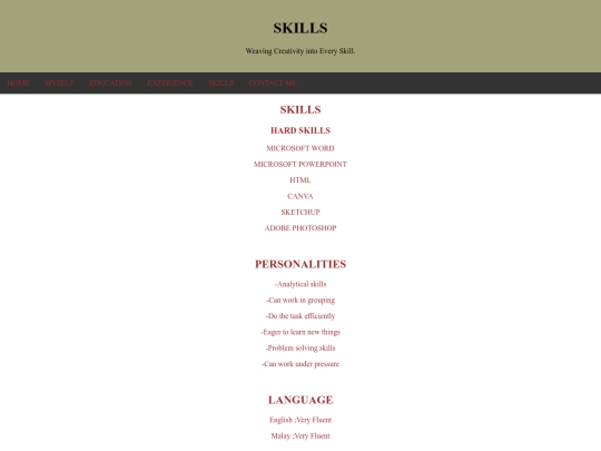 skills screenshot