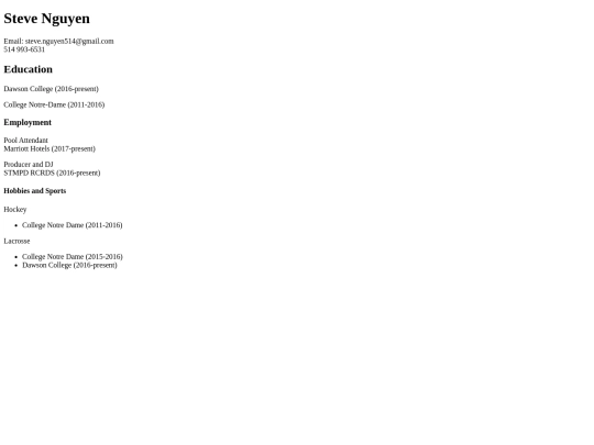 Lab2/Lab2-myCV screenshot