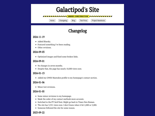 changelog screenshot