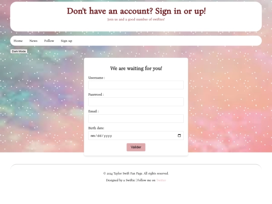signup screenshot