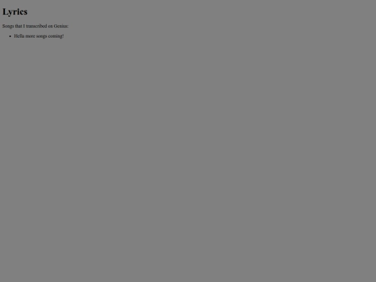 lyrics screenshot