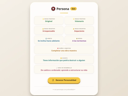 personalityrandom screenshot