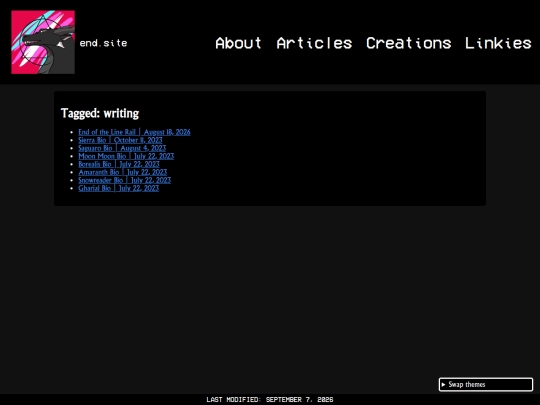 creations/tags/writing screenshot