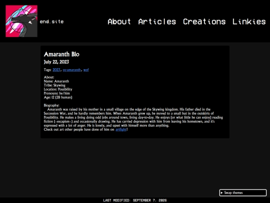 creations/writing/amaranth_bio screenshot