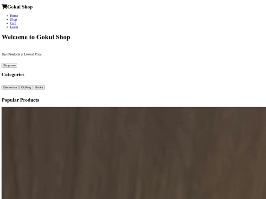minishop/shop website screenshot