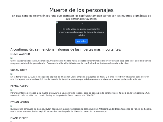 paginas/muertes screenshot