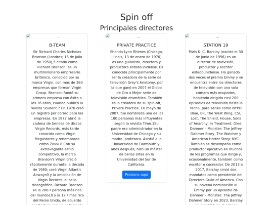 paginas/spinof screenshot
