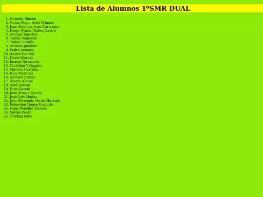 Trabajolista/Lista alumnos screenshot