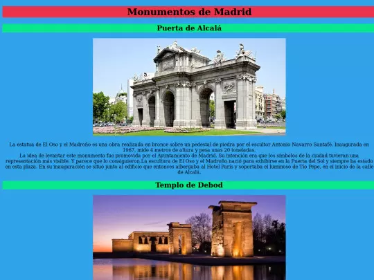 trabajo monumentos del mundo/Trabajo monumentos screenshot