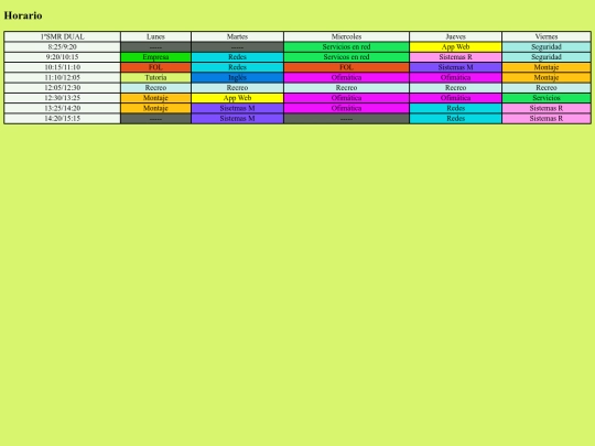 trabajohorario/horario screenshot