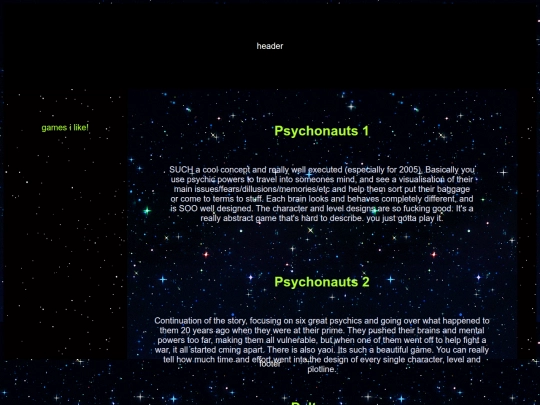 games screenshot
