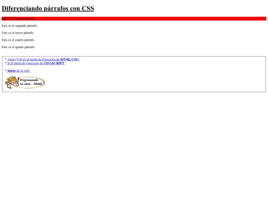 carpetaauxiliar/ejercicios/diferenciandoparrafos screenshot