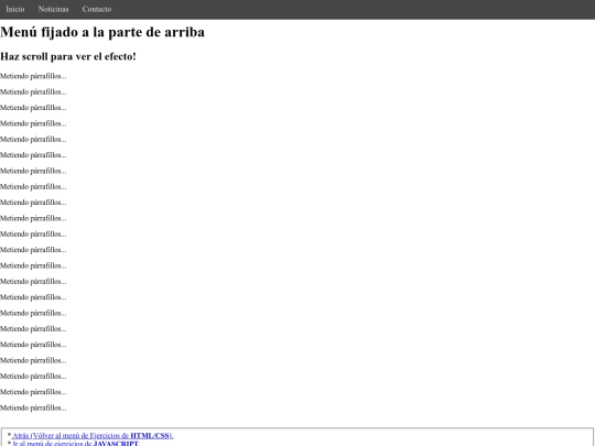 carpetaauxiliar/ejercicios/menucompleto screenshot
