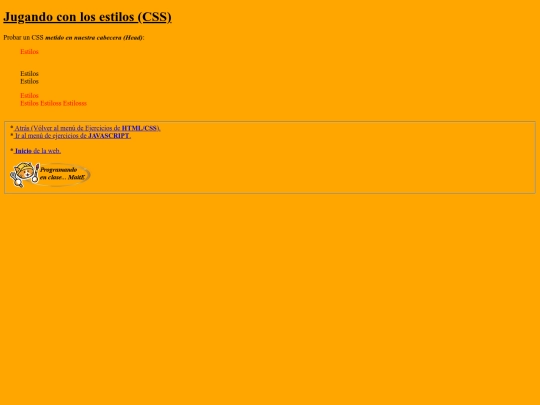 carpetaauxiliar/ejercicios/metiendoestilosdos screenshot