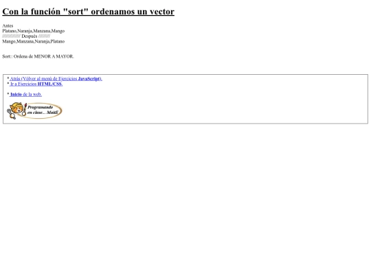 carpetaauxiliar/javascript/119sortOrdenaVector screenshot