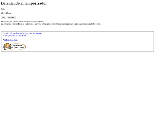 carpetaauxiliar/javascript/195clearIntervalDetieneReloj screenshot
