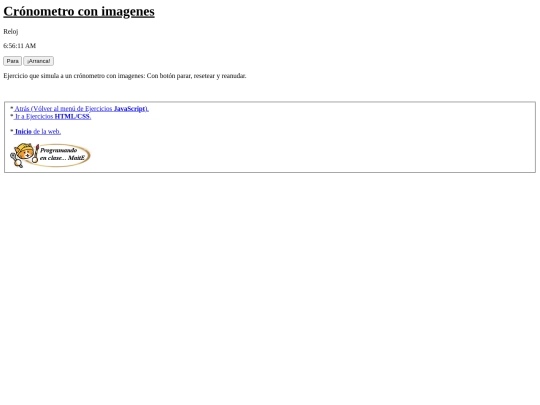 carpetaauxiliar/javascript/197Cronometro screenshot