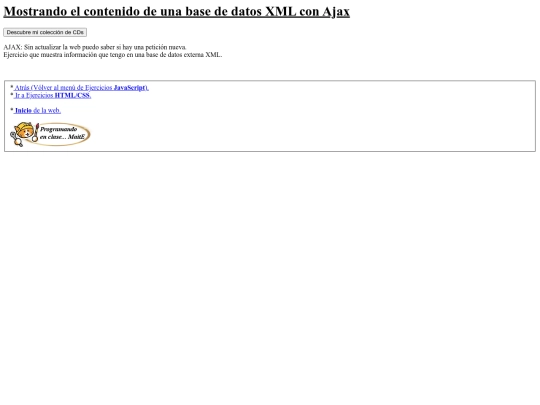 carpetaauxiliar/javascript/222mostrandoBaseDatosxmlconAjax screenshot