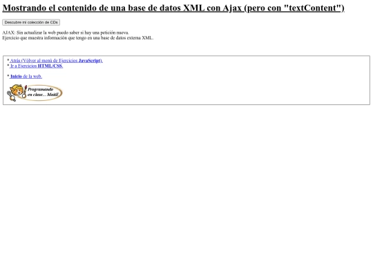 carpetaauxiliar/javascript/223mostrandoBaseDatosxmlconAjax screenshot