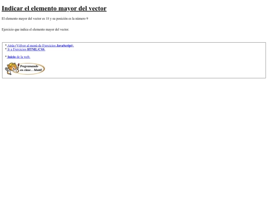 carpetaauxiliar/javascript/76posicionMayorVector screenshot