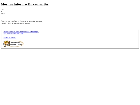 carpetaauxiliar/javascript/88mostrarConFor screenshot