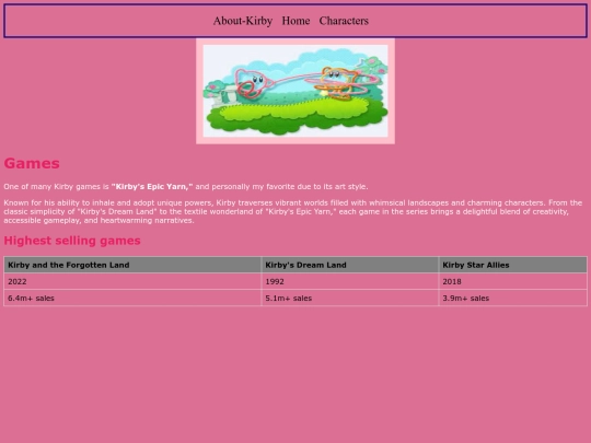 Games screenshot