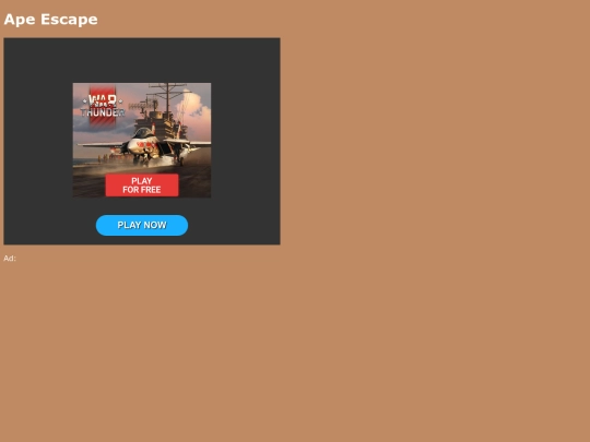 games/apeescape screenshot