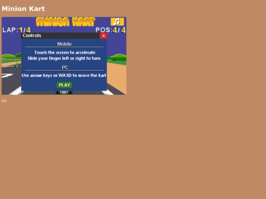 games/minionkart screenshot