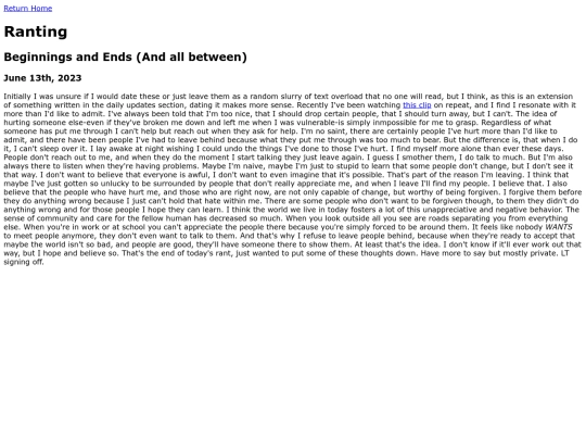Ranting screenshot